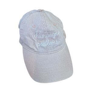 Express - Dad Hat Women Strap Back Adjustable Champagne Problems Pink Blush